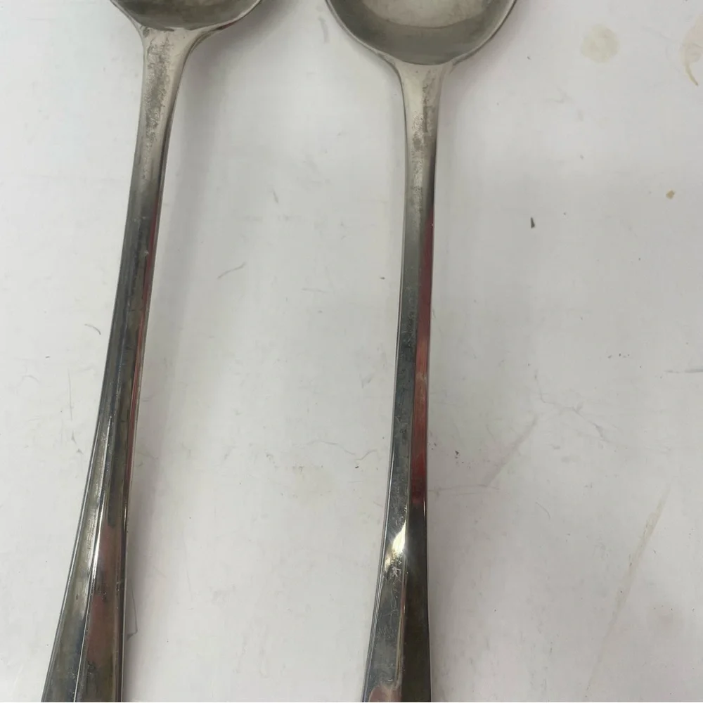 1991 International Silver Company Spoon Fork Serving Set Silver Plate 12.75”